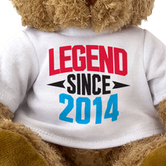 LEGEND SINCE 2014 - Teddy Bear - Cute Funny - Friend Born In 2014 Gift Present