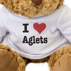 I LOVE AGLETS - Teddy Bear - Cute Cuddly Soft Adorable - Funny Gift Present