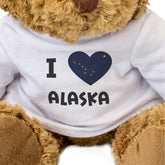 I Love Alaska Flag - Teddy Bear