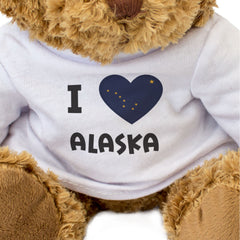 I Love Alaska Flag - Teddy Bear