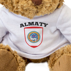 ALMATY FLAG - Teddy Bear - Cute Cuddly Soft Adorable - Kazakhstan Gift Present