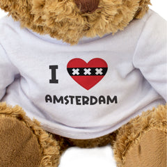 I LOVE AMSTERDAM FLAG - Teddy Bear - Cute Cuddly Soft Adorable - Gift Present