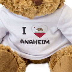 I LOVE ANAHEIM (CALIFORNIA FLAG) - Teddy Bear - Cute Cuddly Soft - Gift Present