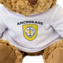 ANCHORAGE CITY FLAG - Teddy Bear - Cute Cuddly Soft - Alaska Gift Present