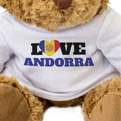 LOVE ANDORRA (FLAG HEART) - Teddy Bear - Cute Funny - Souvenir Gift Present