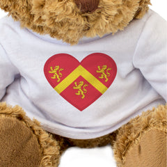 ANGLESEY FLAG HEART - Teddy Bear - Cute Cuddly - Ynys Môn Wales Gift Present