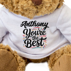 ANTHONY YOU'RE THE BEST - Teddy Bear - Cute Cuddly Soft Adorable - Gift Present