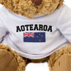 AOTEAROA + FLAG - Teddy Bear - Cute Funny - New Zealand Souvenir Gift Present