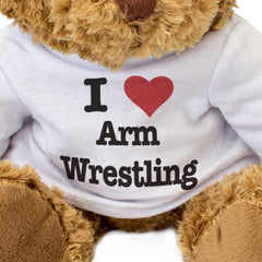 I LOVE ARM WRESTLING - Teddy Bear - Cute Cuddly Soft - Gift Present