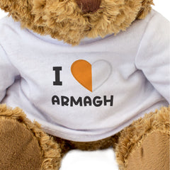 I LOVE ARMAGH (COUNTY COLOURS FLAG) - Teddy Bear - Cute - Ireland Gift Present