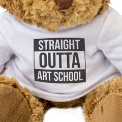 STRAIGHT OUTTA ART SCHOOL - Teddy Bear - Cute Funny - Gift Present - Image 3