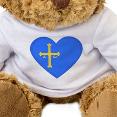 ASTURIAS FLAG HEART - Teddy Bear - Cute Cuddly Soft - Spain Gift Present