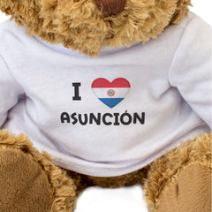 I LOVE ASUNCIÓN (PARAGUAY FLAG) - Teddy Bear - Cute Cuddly Soft - Gift Present
