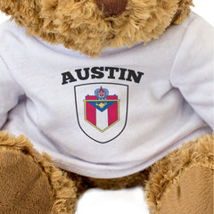 AUSTIN CITY FLAG - Teddy Bear - Cute Cuddly Soft - Texas Gift Present