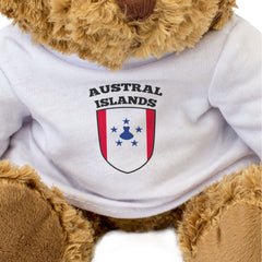AUSTRAL ISLANDS FLAG - Teddy Bear - Cute Cuddly - French Polynesia Gift Present