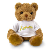 AUSTRALIA (GOLD SCRIPT) - Teddy Bear - Cute Soft Funny - Aussie Gift Present