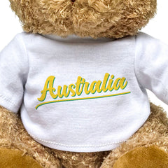 AUSTRALIA (GOLD SCRIPT) - Teddy Bear - Cute Soft Funny - Aussie Gift Present