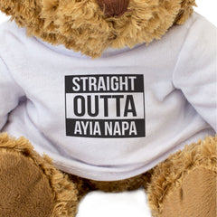 STRAIGHT OUTTA AYIA NAPA - Teddy Bear - Funny Cyprus Holiday Gift Present