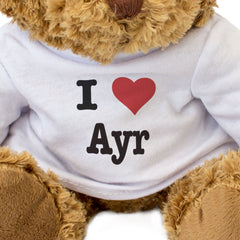 I LOVE AYR - Teddy Bear - Cute Cuddly Soft - Scotland Gift Present