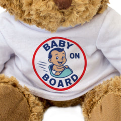BABY ON BOARD - Cute Cuddly Soft Adorable - Teddy Bear - Gift Present
