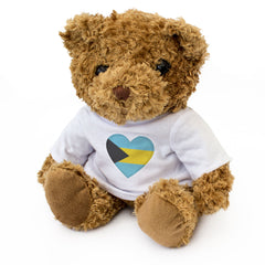BAHAMAS FLAG HEART - Teddy Bear - Cute Cuddly Soft - Bahamian Gift Present