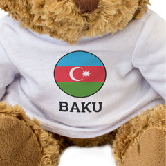 BAKU (AZERBAIJAN FLAG ROUNDEL) - Teddy Bear - Cute Funny Souvenir Gift Present