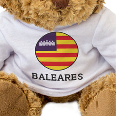 BALEARES FLAG ROUNDEL - Teddy Bear - Cute Cuddly - Spain Souvenir Gift Present