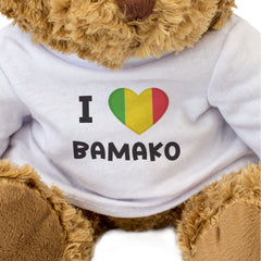 I LOVE BAMAKO (MALI FLAG) - Teddy Bear - Cute Cuddly - Gift Present