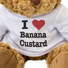 I LOVE BANANA CUSTARD - Teddy Bear - Cute Cuddly Soft Adorable - Gift Present