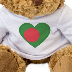 BANGLADESH FLAG HEART - Teddy Bear - Cute Cuddly Soft Adorable - Gift Present