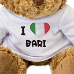 I LOVE BARI (ITALY FLAG) - Teddy Bear - Cute Cuddly Soft - Gift Present