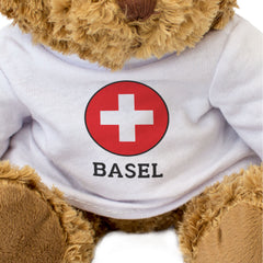 BASEL (SWITZERLAND FLAG ROUNDEL) - Teddy Bear - Cute Funny - Swiss Gift Present