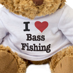I LOVE BASS FISHING - Teddy Bear - Cute Cuddly Soft Adorable - Gift Present