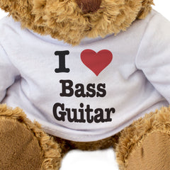 I Love Bass Guitar - Teddy Bear - Music Fan Gift Present