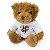 BEDFORDSHIRE FLAG HEART - Teddy Bear - Cute Cuddly Soft - Gift Present