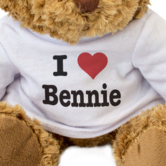 I LOVE BENNIE - Teddy Bear - Cute Cuddly Soft Adorable - Funny Gift Present