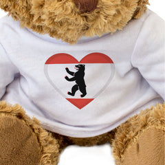 BERLIN FLAG HEART - Teddy Bear - Cute Cuddly Soft - Germany Gift Present