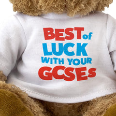 BEST OF LUCK WITH YOUR GCSEs - Cute Cuddly Soft - Teddy Bear - Gift Present