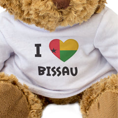 I LOVE BISSAU (GUINEA-BISSAU FLAG) - Teddy Bear - Cute Cuddly - Gift Present