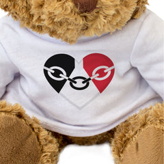 BLACK COUNTRY FLAG HEART - Teddy Bear - Cute Cuddly - Midlands Gift Present