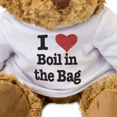 I LOVE BOIL IN THE BAG - Teddy Bear - Cute Cuddly Soft Adorable - Gift Present