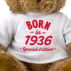 BORN IN 1936 (SPECIAL EDITION) - Teddy Bear - Cute Funny - Birthday Gift Present