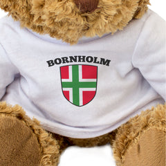 BORNHOLM FLAG (RED/WHITE/GREEN) - Teddy Bear - Cute - Denmark Gift Present