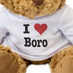 I LOVE BORO - Teddy Bear - Cute Cuddly Soft - Middlesbrough Gift Present