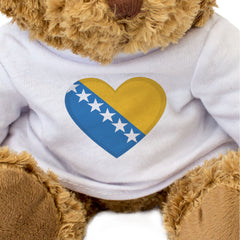 BOSNIA & HERZEGOVINA FLAG HEART - Teddy Bear - Cute - Bosnian Gift Present
