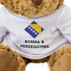 BOSNIA & HERZEGOVINA FLAG DIAMOND - Teddy Bear - Funny Souvenir Gift Present