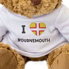 I LOVE BOURNEMOUTH (DORSET FLAG) - Teddy Bear - Cute Funny Souvenir Gift Present