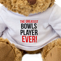 THE GREATEST BOWLS PLAYER EVER - Teddy Bear - Cute Cuddly - Gift Present