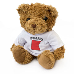 BRAVO (ICS NAUTICAL SIGNAL) - Teddy Bear - Naval Maritime Flag Gift Present