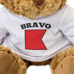 BRAVO (ICS NAUTICAL SIGNAL) - Teddy Bear - Naval Maritime Flag Gift Present